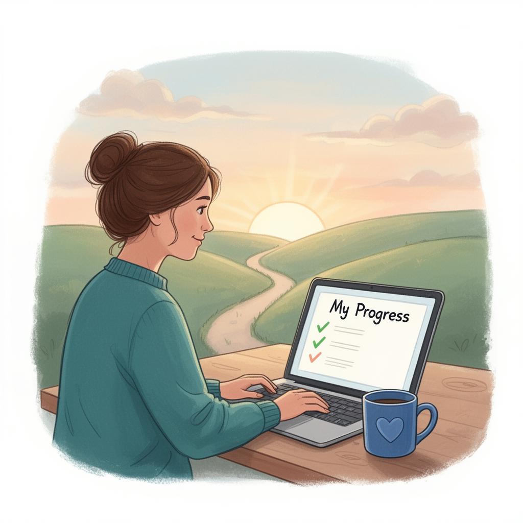 Illustration of a person getting guided help with a disability application